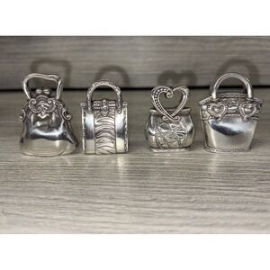 Brighton Pewter Purse Photo Holder Place Holder Set of 4 (E4)